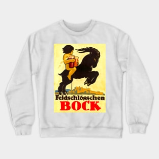 Vintage Advertising - Feldschlosschen Bock Crewneck Sweatshirt